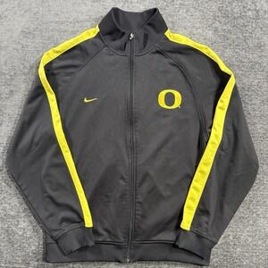 Nike Team University of Oregon Ducks Track Jacket Full Zip Black Mens Size Small